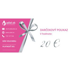 Darčekový poukaz 1x 20 euro: 1x darčekový poukaz 20 euro