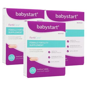Babystart FertilCare vitamíny pre ženy s kyselinou listovou 30 tbl. 3 ks v balenie: 3x30 tabliet