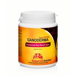 Red Reishi Spor - Ganoderma Duanwood 100% spórový prášok - Superionherbs, 90 kps x 300 mg