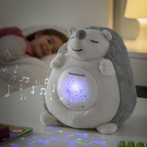InnovaGoods Plyšová hračka ježko s bielym šumom a projektorom na nočné svetlo Spikey 1ks