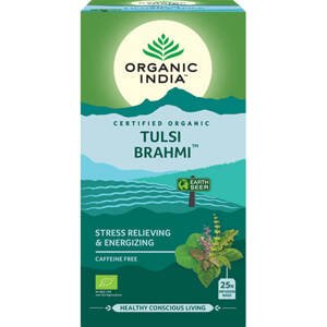 Organic India Tulsi Brahmi, porciovaný čaj, 25 vreciek
