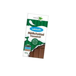 GREEN STAR Mliečna čokoláda s orieškami bez laktózy 100g