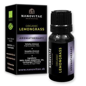 NANOVITAE LEMONGRASS esenciálny olej – ORGANIC quality 10ml
