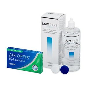 Air Optix plus HydraGlyde for Astigmatism (3 šošovky) + roztok Laim Care 400 ml