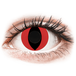 CRAZY LENS - Cat Eye Red - nedioptrické jednodenné (2 šošovky)